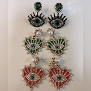 Evil Eye earring set